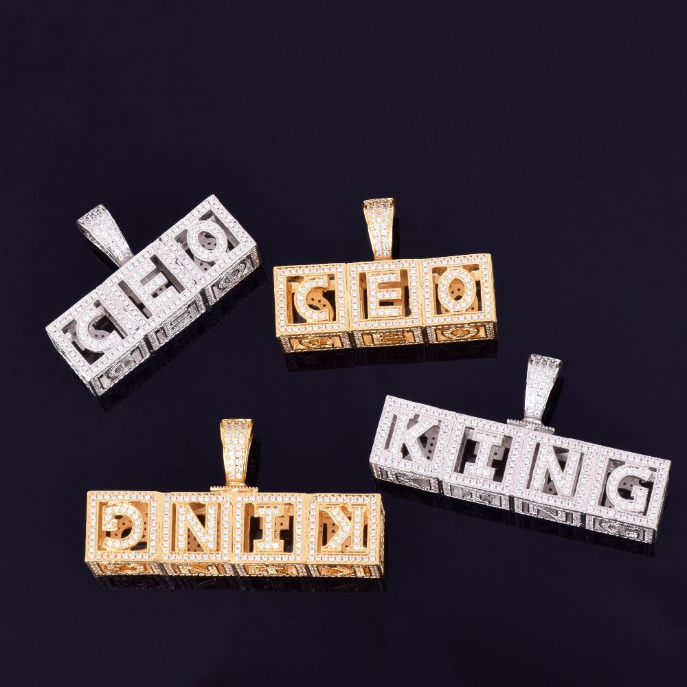 affordable hip hop custom jeweler iced out baby block letter pendant necklace chain shopgld