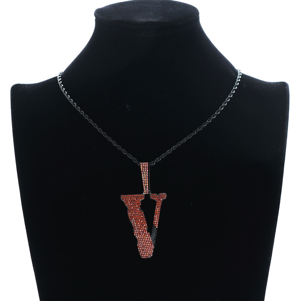 asap bari asap rocky vlone v pendant necklace chain diamond lil uzi vert playboi carti jeweler