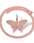 Kylie Jenner Butterfly Coupe pendant necklace chain diamond asap mob awge icebox