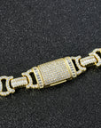 Vintage 13mm C de Cartier double CC baguette necklace cuban link chain interlaced diamond necklace rapper trap music playboi carti 