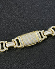 Vintage 13mm C de Cartier double CC baguette necklace cuban link chain interlaced diamond necklace rapper trap music playboi carti 