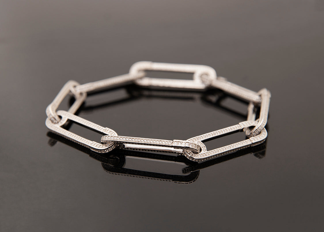 paper clip links jacob &amp; co virgil abloh offwhite alike necklace chain link diamond travis scott silver white gold buy