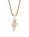 ian connor thunderbolt emoji pendant necklace chain diamond custom vvs benballer vlone