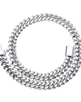 solid special clasp 18mm curb cuban link chain necklace bracelet yellow gold white gold solid silver 925 sterling vermeil
