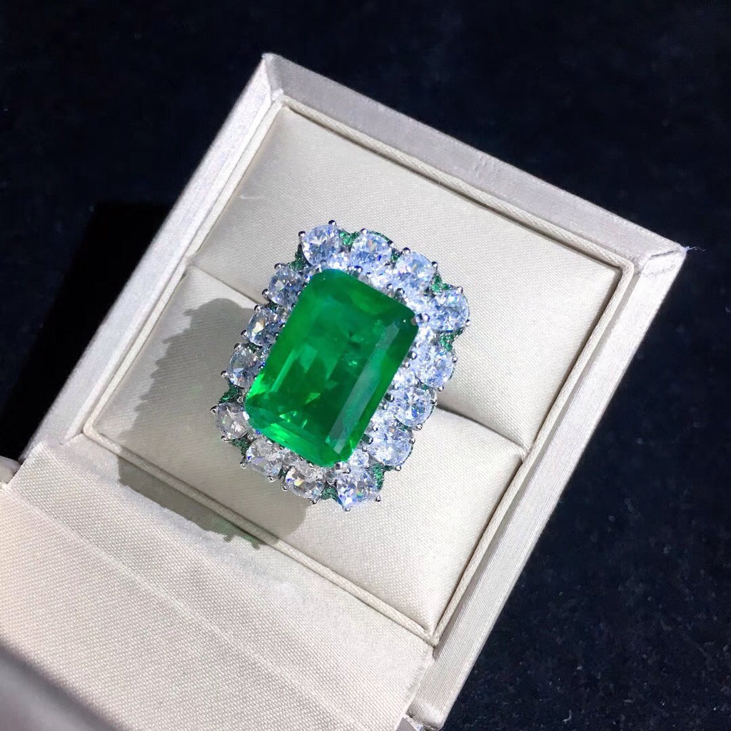 Zambian Emerald Cut Ring engagement rare vvs jeweler diamond tyler the creator playboi carti 