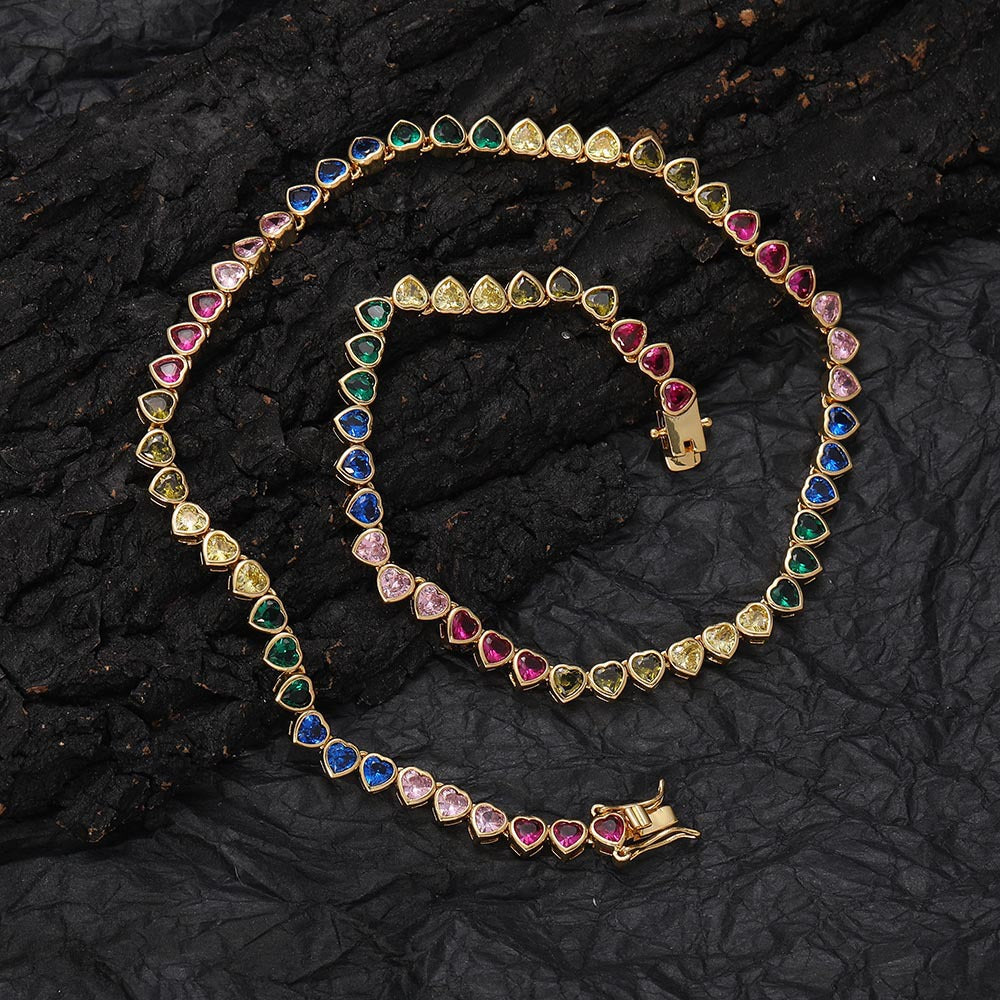 Rainbow Diamond Rave Kandi Necklace