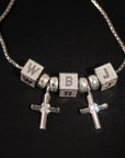 baby block letter custom necklace chain choker jesus is king kanye west rhude virgil off white