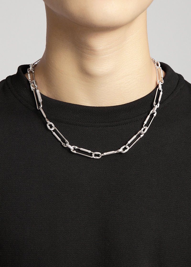paper clip links jacob &amp; co virgil abloh offwhite alike necklace chain link diamond travis scott silver white gold buy