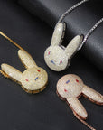 Custom bad bunny pendant & necklace free chain jbalvin drake music video diamond