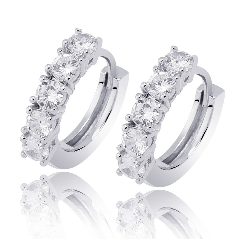 eternity fully iced hoop earrings ifandco shopgld high end luxury jewelry diamond