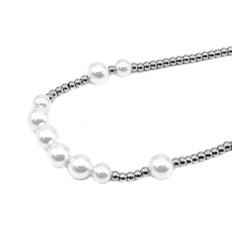 Asap Rocky pearl necklace with beads vlone playboi carti jeweler diamond gold