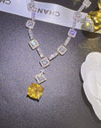 Beyoncé's Tiffany & Co diamond necklace is worth $30 million harpersbazaar.com tiffany yellow diamond necklace beyonce' from The 128-carat yellow diamond was worn by Hepburn during the Breakfast At Tiffany's press tour in 1961, and was seen again on Lady Gaga 