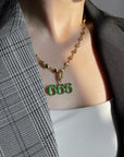 buy enamel green bottega veneta 666 pendant necklace chain netaporter farfetch luxury designer jewelry custom high fashion 