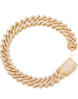 curb cuban link 10mm necklace chain fully iced custom clasp diamond ifandco