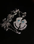 EYEFUNNY broken smiling face pendant necklace chain diamond vvs アイファニー POGGY KIM JONES VIRGIL JBALVIN