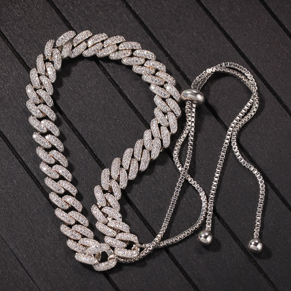9mm cuban link chain adjustable female cardi b kylie jenner vvs diamond ifandco luxury handbag jewellery