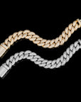 14mm rounded bubble cuban links necklace/bracelet chain 3D diamons vvs ifandco shopgld