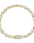 Vintage 13mm C de Cartier double CC baguette necklace cuban link chain interlaced diamond necklace rapper trap music playboi carti 