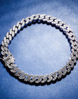 9mm cuban link chain bracelet ankle chain diamond white gold female jewelry fine jewelers chanel