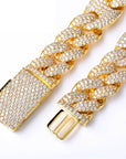 20mm gucci link cuban link combo necklace chain custom clasp diamond shopgld gold