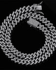 10mm curb cuban link chain necklace vvs diamond kanye west travis scott