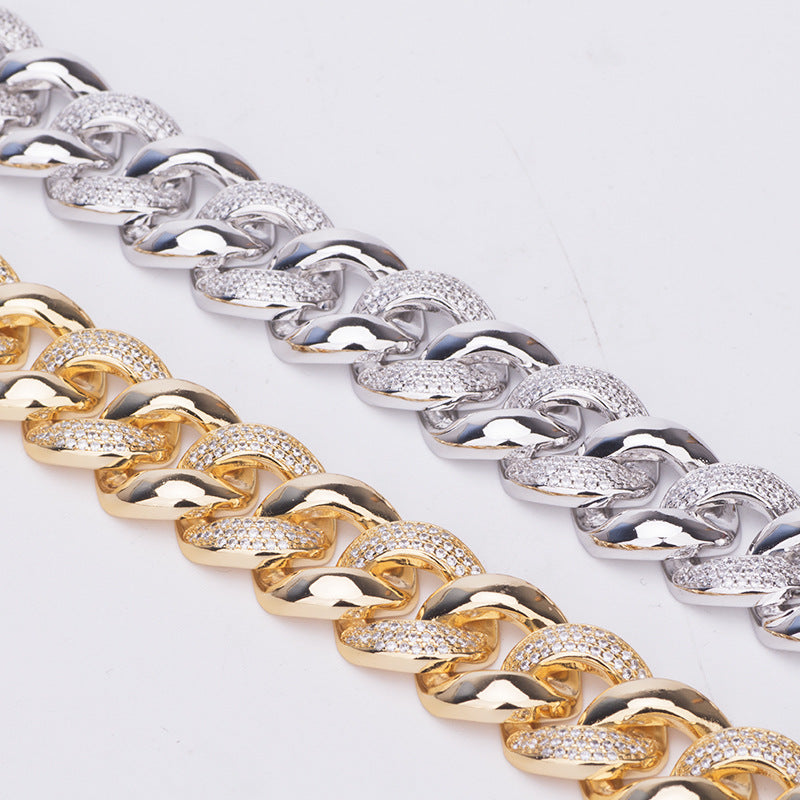 19MM Miami cuban link chain bracelet as seen on LIL UZI VERT special clasp gold vvs diamond