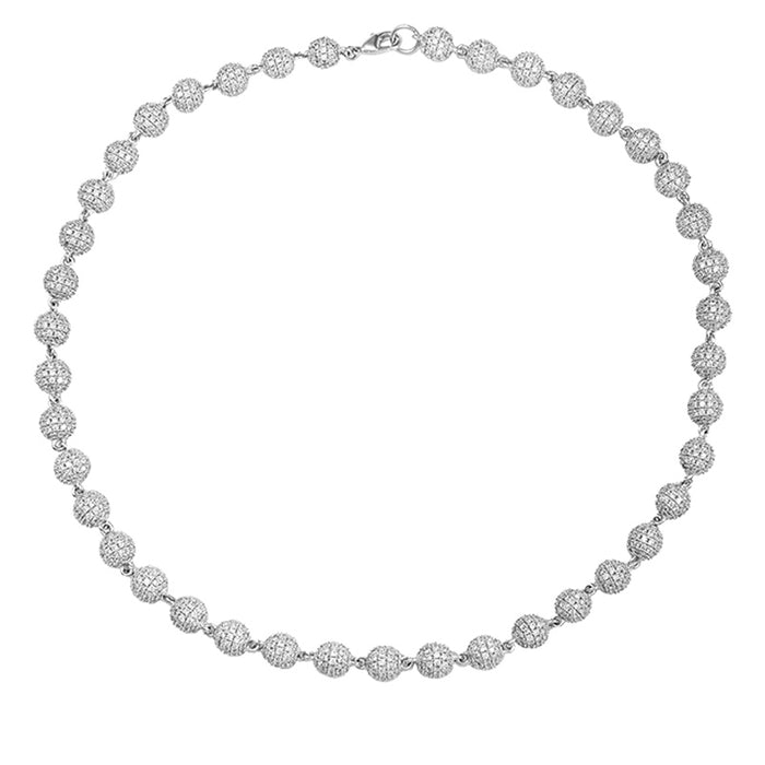 ben baller fully iced diamond beads chain necklace justin bieber