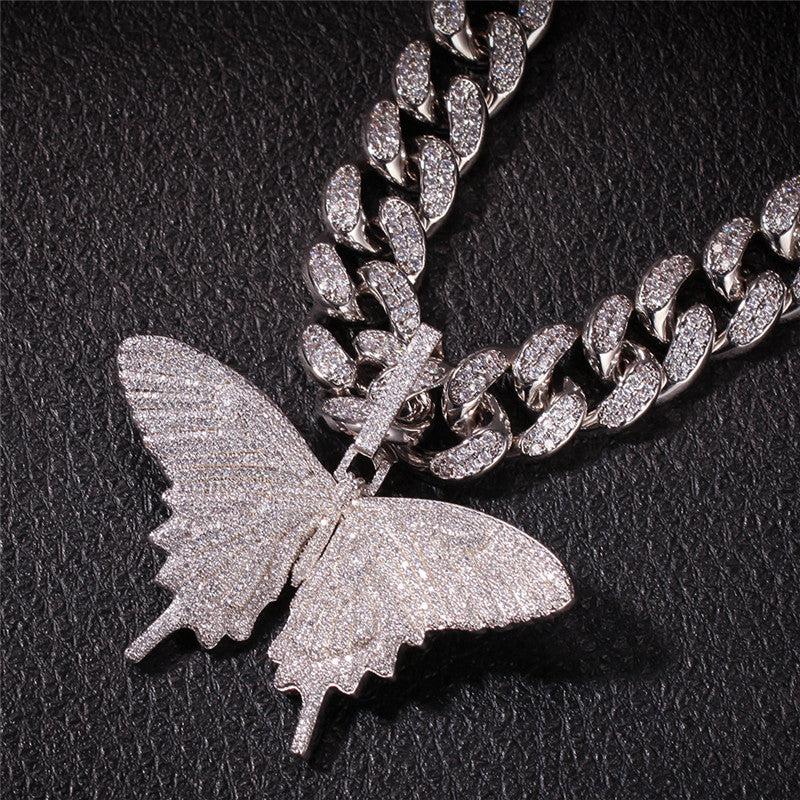 cuban link chian necklace pendant free matching chain affordable hip hop jewelry best gold diamond vvs icebox ifandco