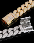 14mm rounded bubble cuban links necklace/bracelet chain 3D diamons vvs ifandco shopgld