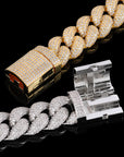 14mm rounded bubble cuban links necklace/bracelet chain 3D diamons vvs ifandco shopgld