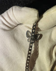 4mm tennis link with fully iced 3 butterflies short diamond necklace choker White Gold kylie jenner kardashians