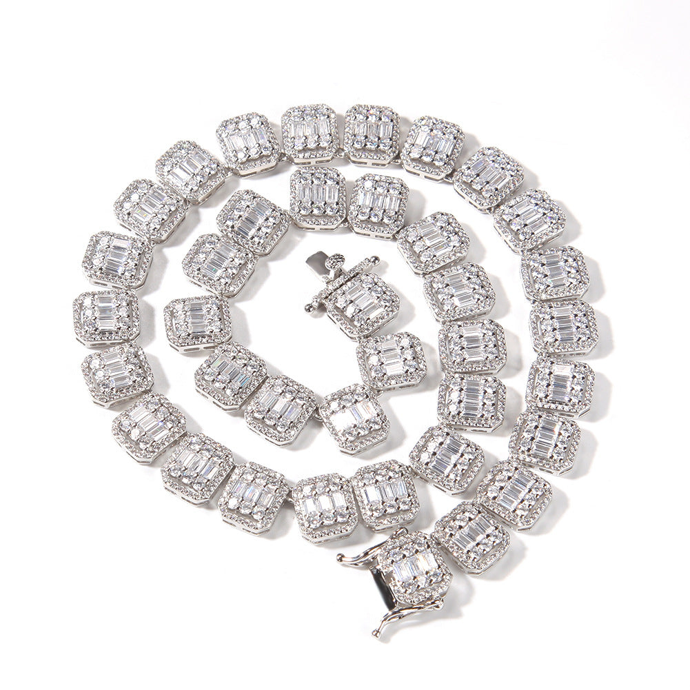 halo iced baguette travis chain canary diamond necklace chain bracelet cheapest asap rocky vlone