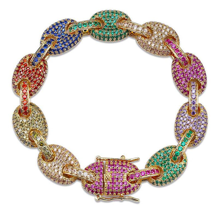 12mm gucci links migos hip hop shopgld ben baller fully iced solid back gold chain bracelet