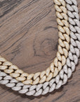14mm rounded bubble cuban links necklace/bracelet chain 3D diamons vvs ifandco shopgld