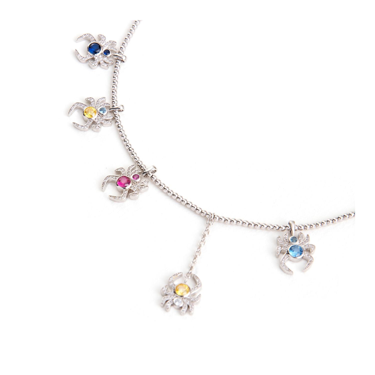 Farfetch Eyefunny diamond spider pendant choker necklace