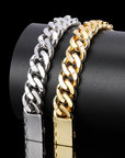 14mm rounded bubble cuban links necklace/bracelet chain 3D diamons vvs ifandco shopgld