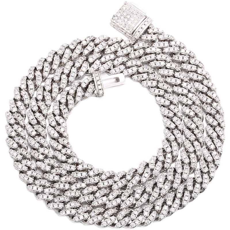 6mm cuban link necklace chain diamond ankle chain hip hop rapper jewelers ifandco cardib megan fashion nova  hip hop jewelry