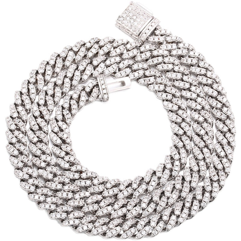 6mm cuban link necklace chain diamond ankle chain hip hop rapper jewelers ifandco cardib megan fashion nova  hip hop jewelry