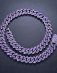 14mm curb cuban link necklace chain two row diamond purple black gold haze trap liluzivert drake travis scott shopgld diamond ifandco icebox jewelry hip hop rappers 