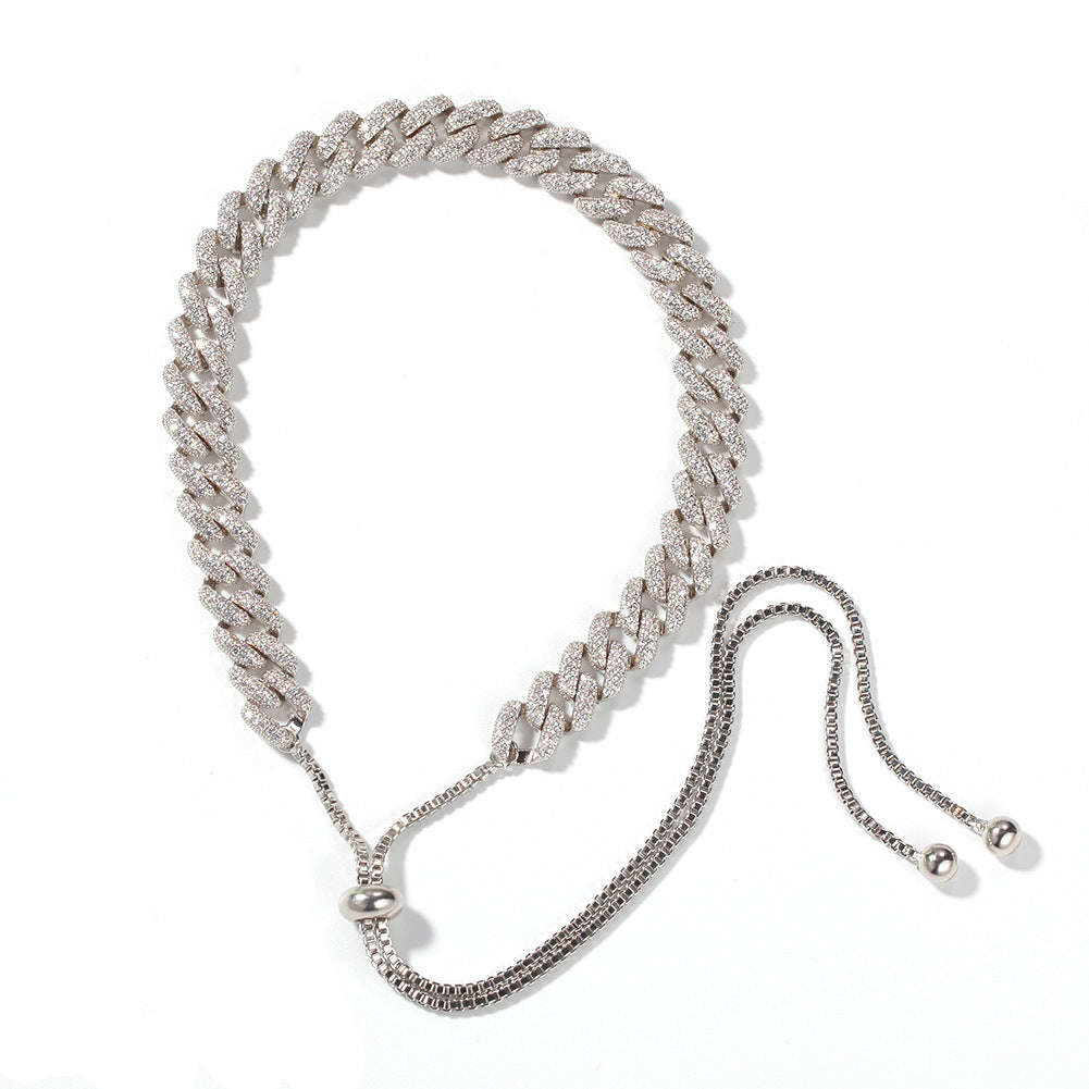 9mm cuban link chain adjustable female cardi b kylie jenner vvs diamond ifandco luxury handbag jewellery