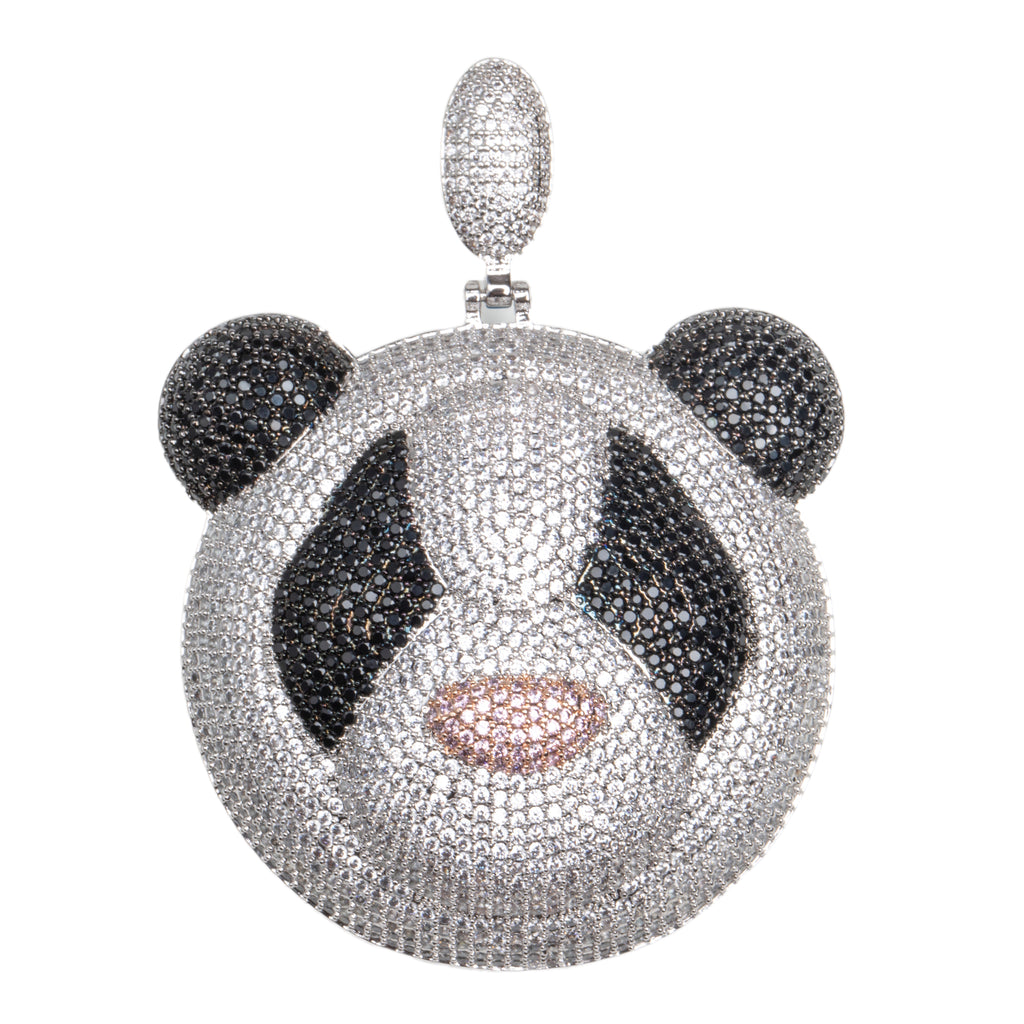 Fully iced Panda diamond pendant necklace chain as seen on Jackson Wang Got7 kpop fans buy panthepack
