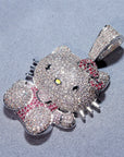 ifnandco custom hello kitty diamond pendant necklace chain iced out ben baller