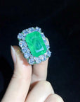 Zambian Emerald Cut Ring engagement rare vvs jeweler diamond tyler the creator playboi carti 