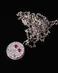 eyefunny smiling face thunder pendant necklace chain diamond jbalvin kim jones clot virgil offwhite