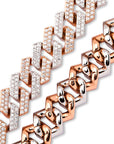 curb cuban link 14mm necklace bracelet chain fully iced custom clasp diamond ifandco