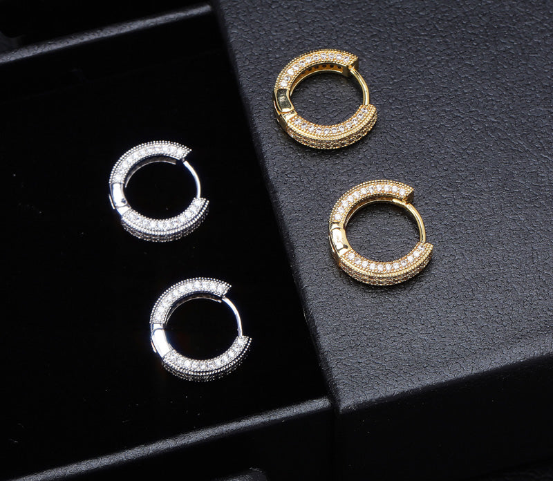 16mm two row fully iced hoop earrings ifandco shopgld high end luxury jewelry diamond