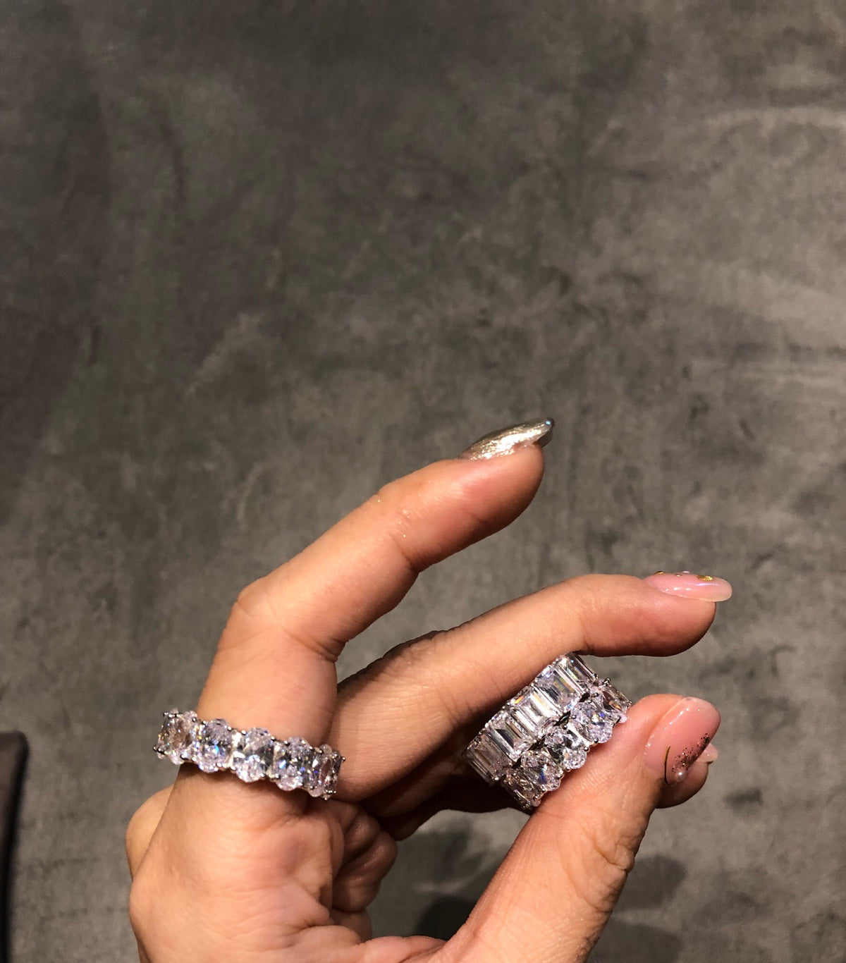 Kylie Jenner signature eternity band ring in oval kylie ring diamond
