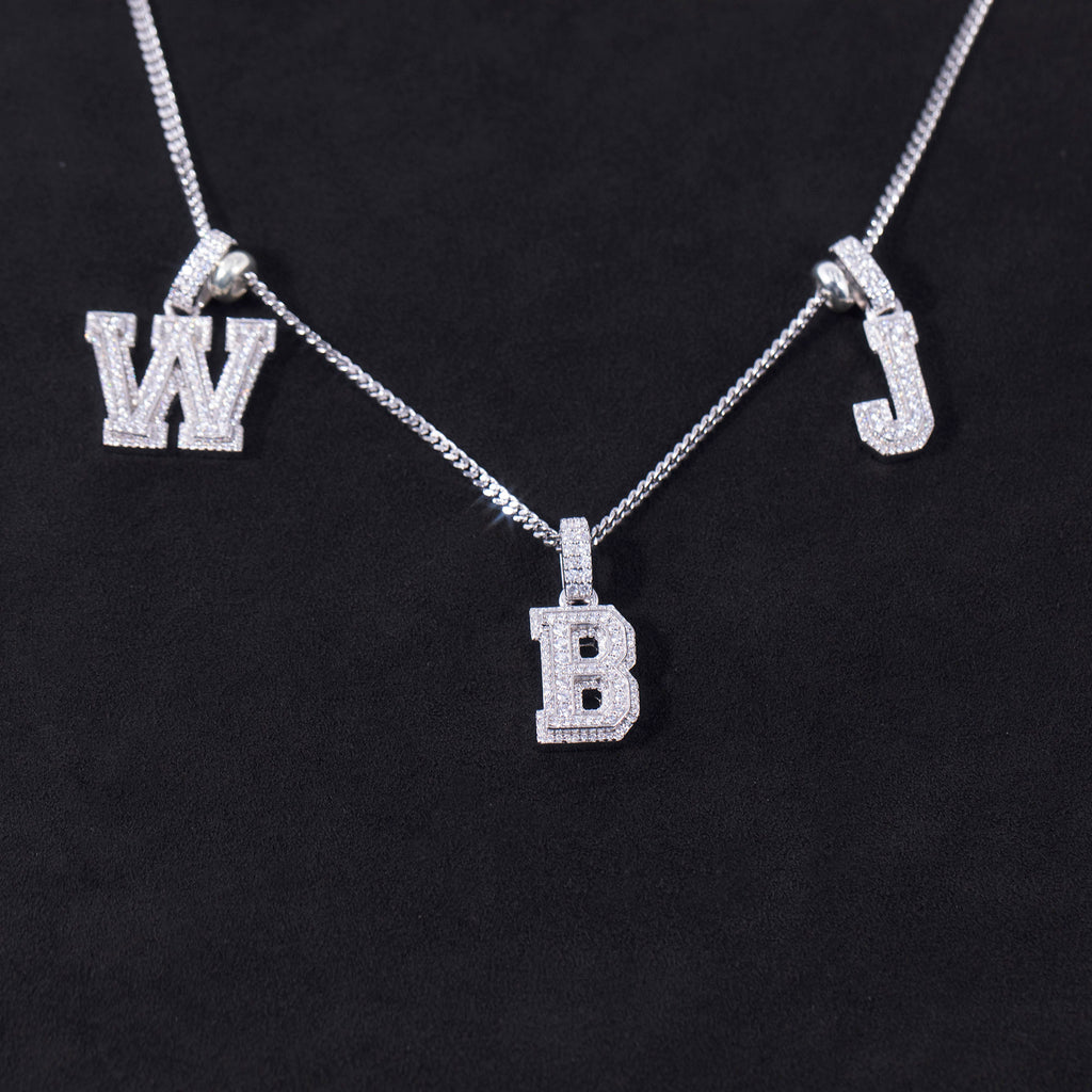 custom alphabet letter bubble nano greg yuna diamond silver white gold celebrity jewelers ifandco