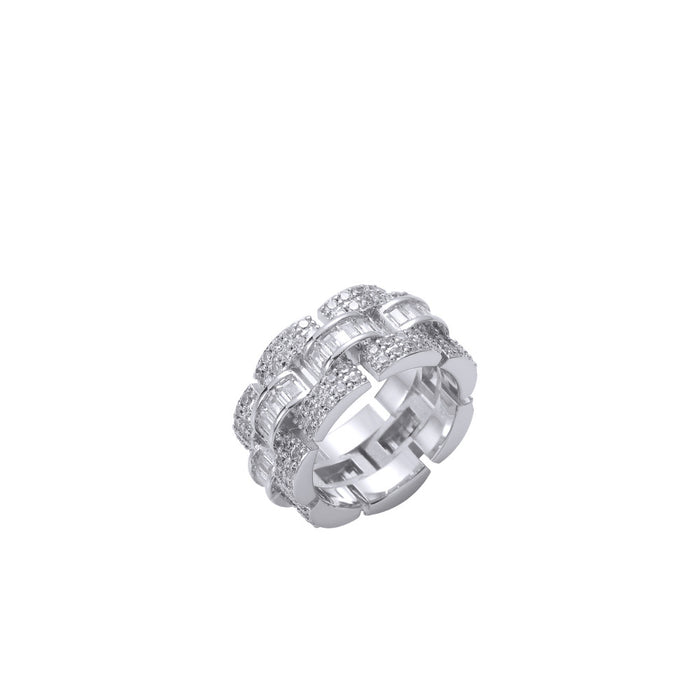 Diamond Presidential Baguette Tapered Men's Ring Rolex style 