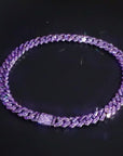 14mm curb cuban link necklace chain two row diamond purple black gold haze trap liluzivert drake travis scott shopgld diamond ifandco icebox jewelry hip hop rappers 